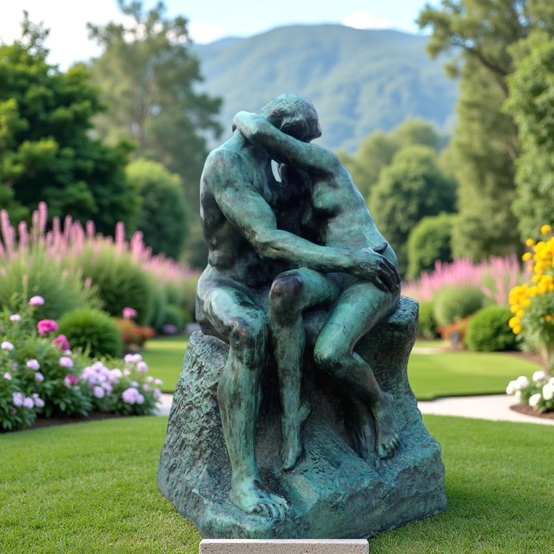 Life Size Antique the Kiss Bronze Statue BOKK-701