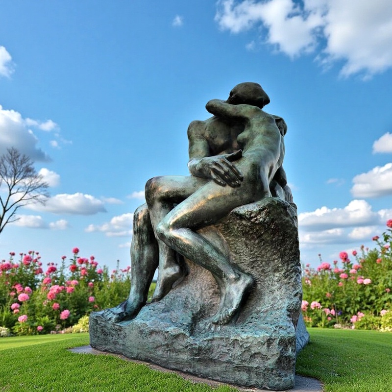 What is the Background of Auguste Rodin’s the Kiss statue?