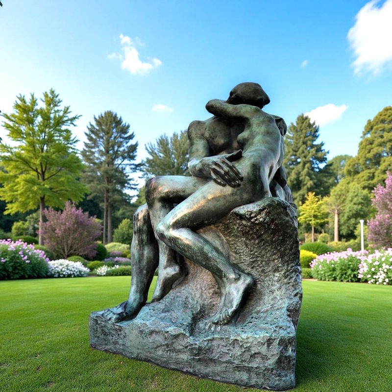 the kiss bronze sculpture