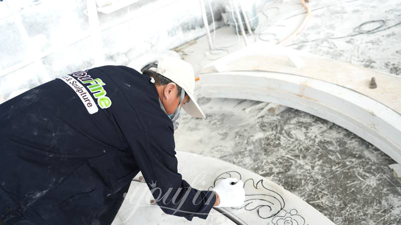 white water fountain detail