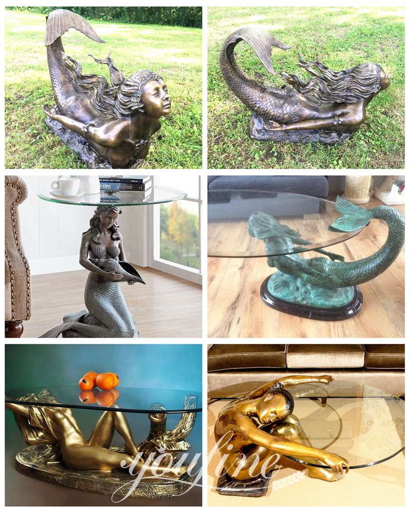woman statue coffee table-YouFine Sculpture