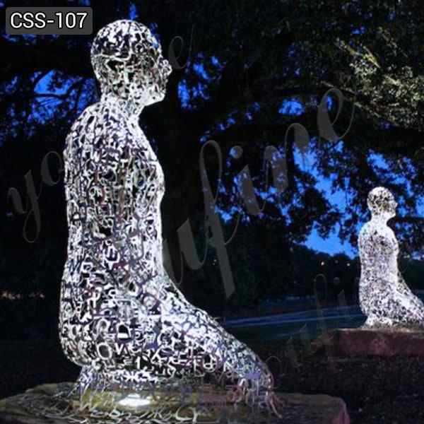 Abstract Metal Letter Character Stainless Steel Sculpture