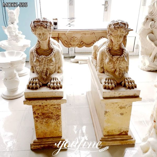 Antique-Large-Beige-Marble-Sphinx-Statues-for-European-Supplier-2