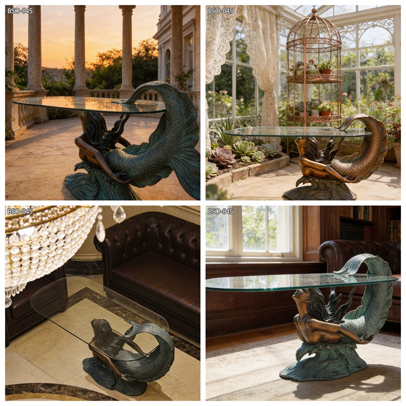 high quality Bronze Mermaid Coffee Table