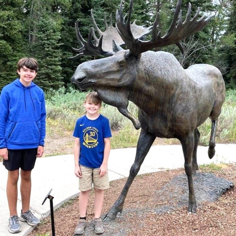 Bronze Large Outdoor Moose Statue BOKK-284