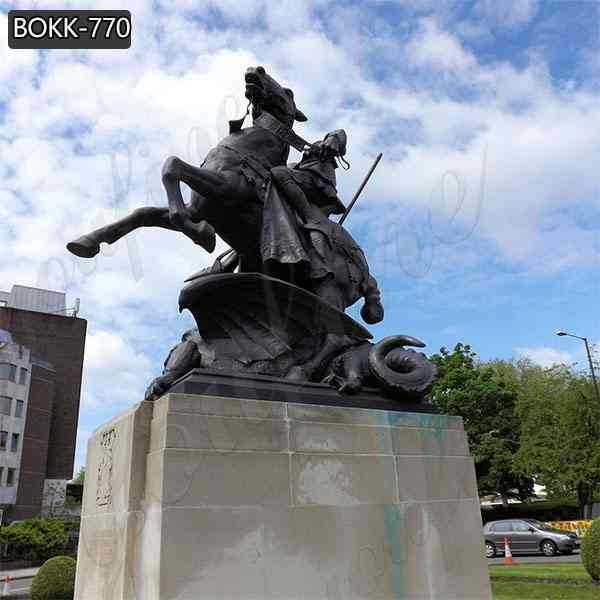 Bronze St George Statue with Dragon for Sale
