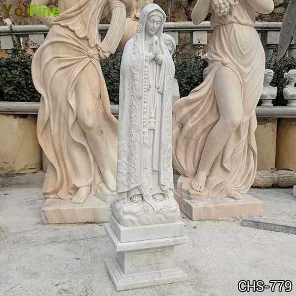 Cast Marble Holy Blessed Virgin Mother Mary Lady Statue for Sale