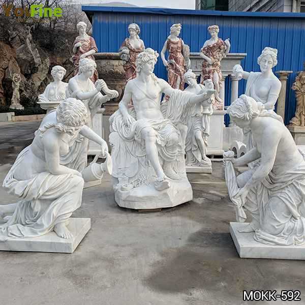 Classic Outdoor White Marble Apollo Bath Statue Supplier