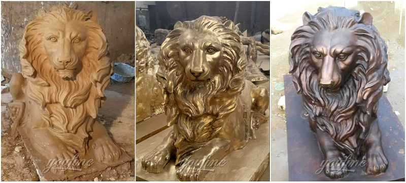 Contemporary-bronze-lion-statue