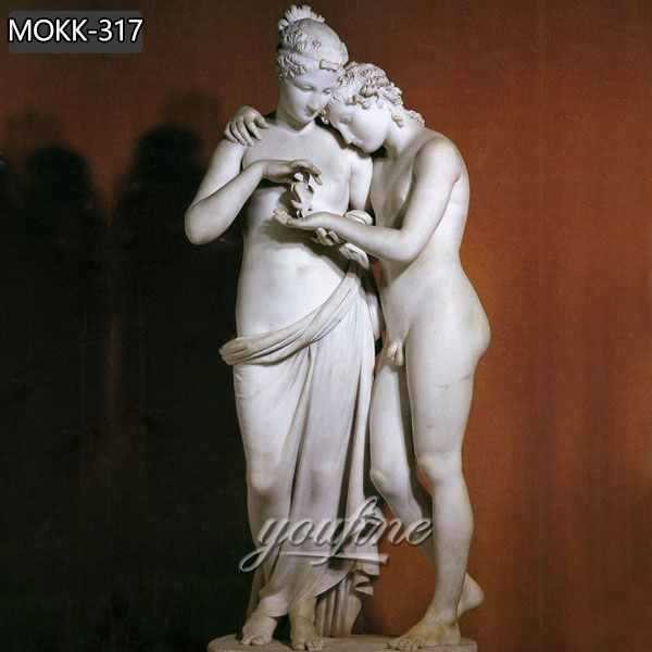 Famous Art Cupid and Psyche Standing Marble Sculpture for Sale MOKK-317