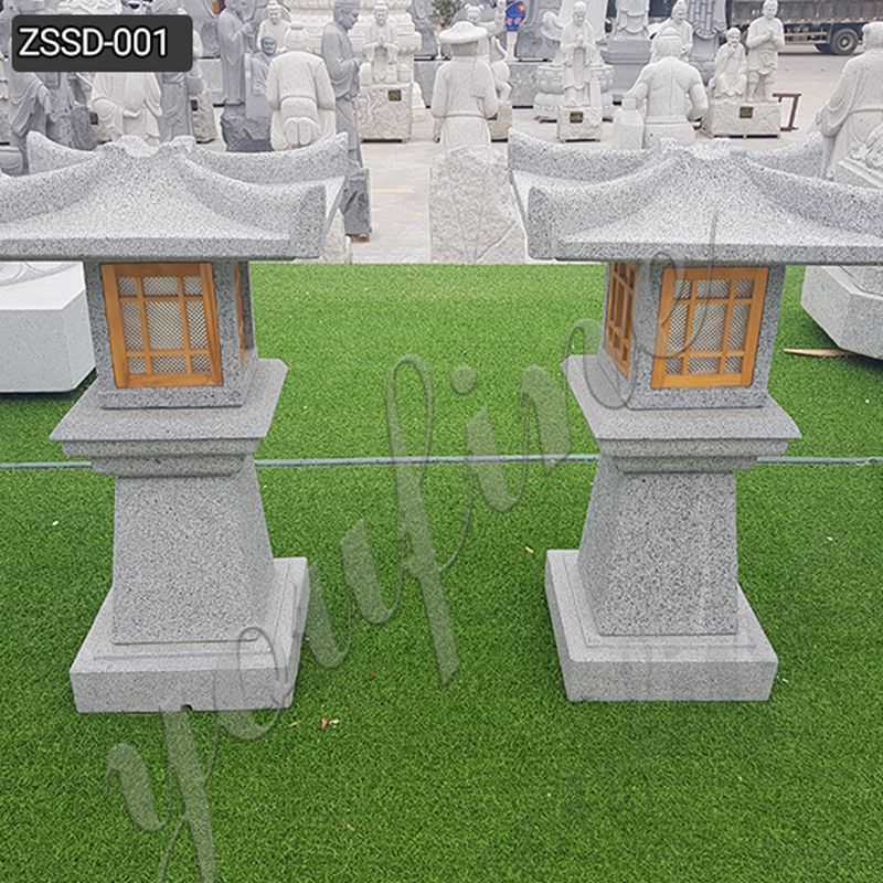 Granite Stone Lamp for Outdoor Garden Decor