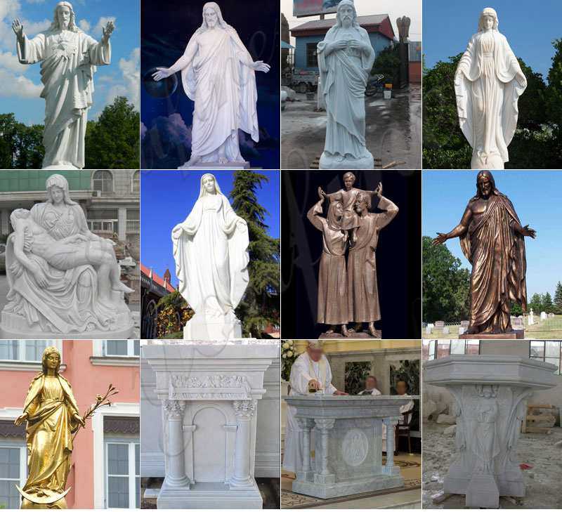Hand Carved Marble Religious Statue for Catholic Church Decor Manufacturer