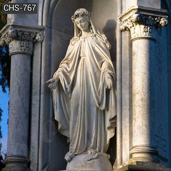 Hand Carved Virgin Mary Marble Statue for Catholic Church Decor Manufacturer CHS-767