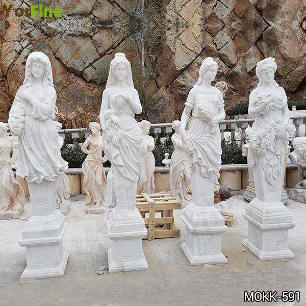 High Quality Life Size Four Seasons Marble Statues Garden Decor for Sale