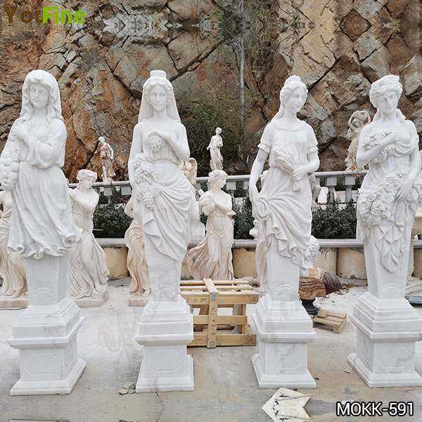 High Quality Life Size Four Seasons Marble Statues Garden Decor for Sale MOKK-591