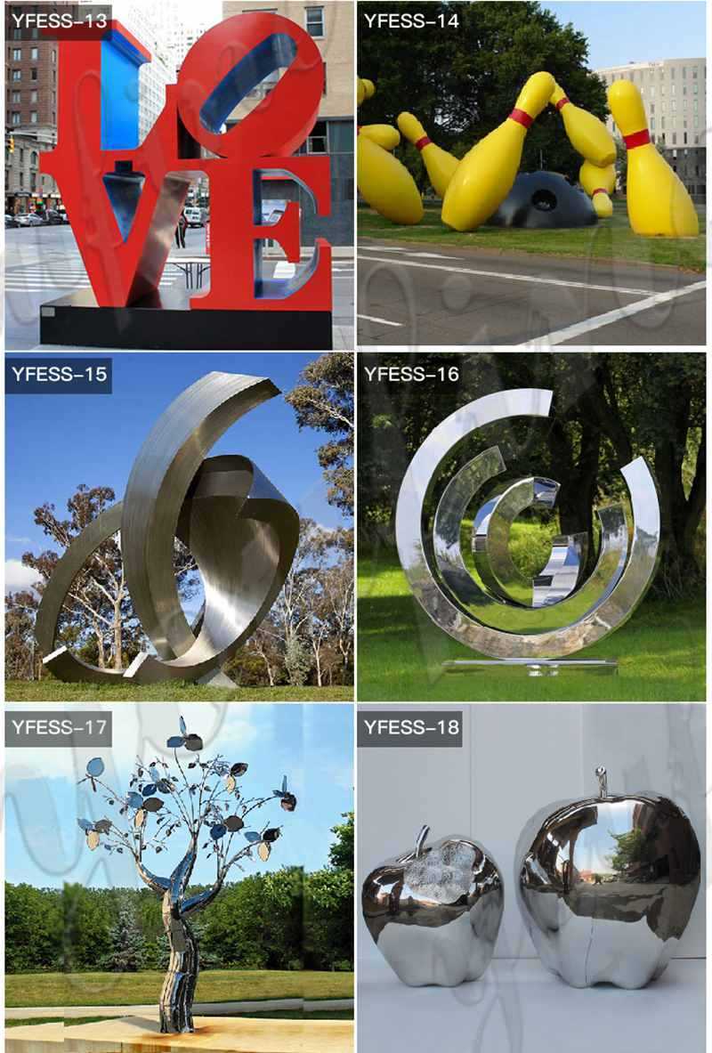 Large Outdoor Stainless Metal Sculpture for Sale