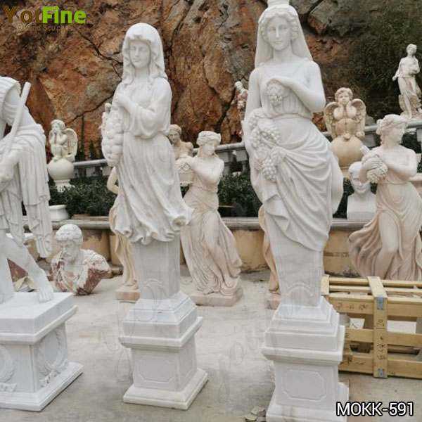 Life Size Four Seasons Marble Statues Garden Decor for Sale