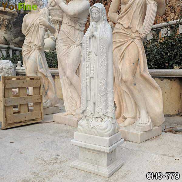 Marble Holy Blessed Virgin Mother Mary Lady Statue