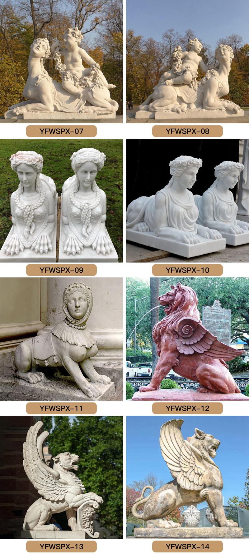 More Marble Sphinx Sculpture Options