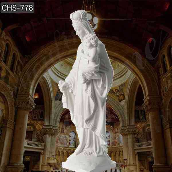 Our Lady of Mount Saint Carmel Marble Statue for Sale