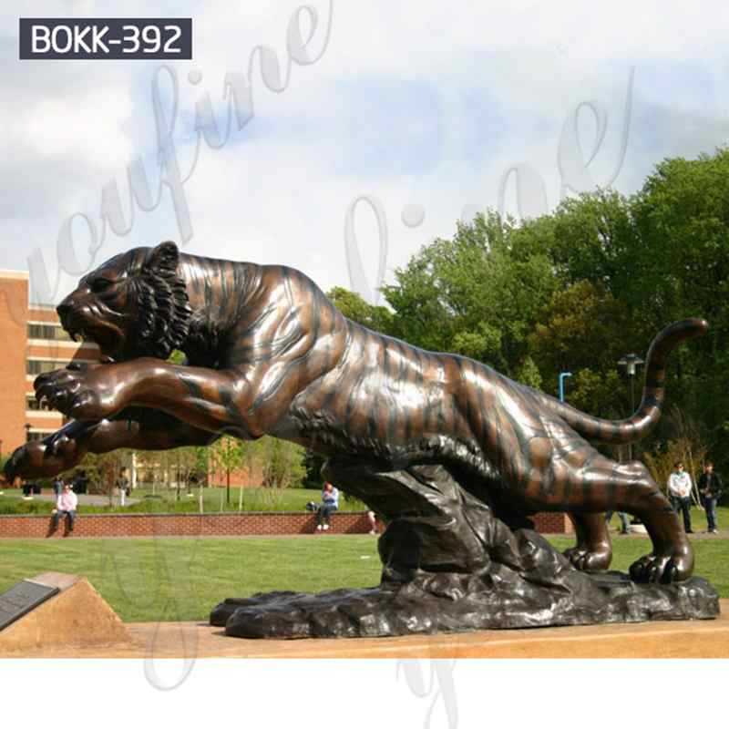 Outdoor Decoration Large Animal Sculpture Bronze Tiger Statue for Sale