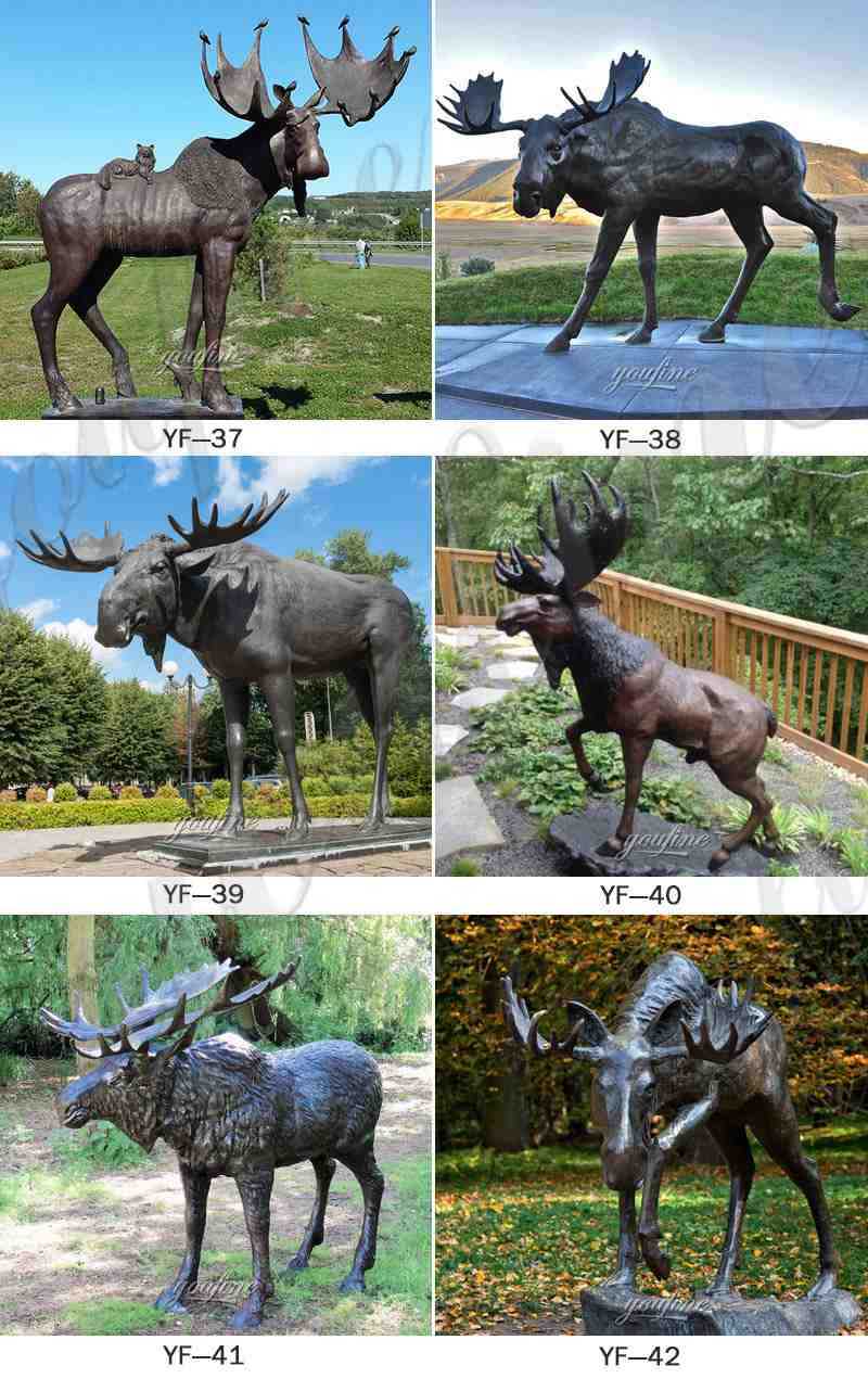 casting bronze moose statue for sale