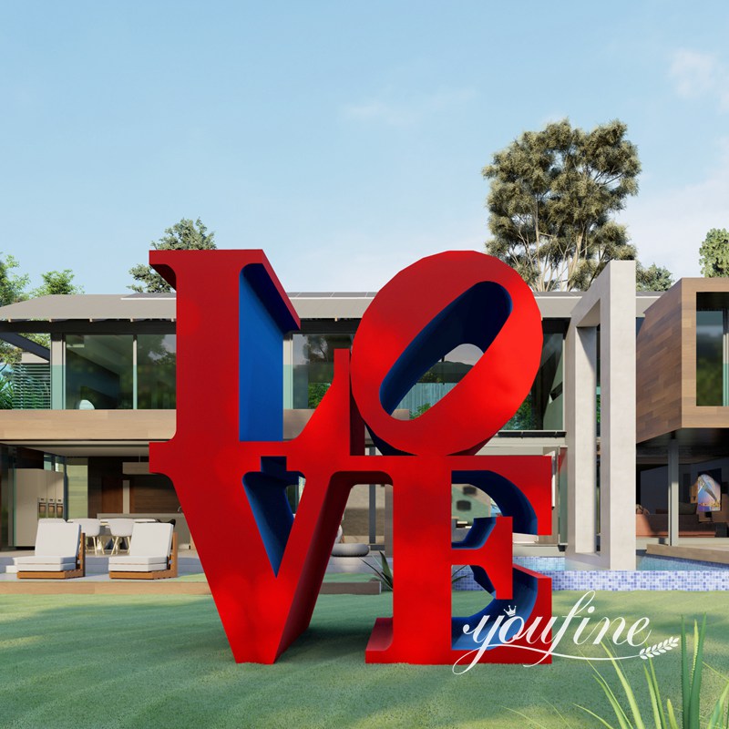 famous stainless steel love sculpture