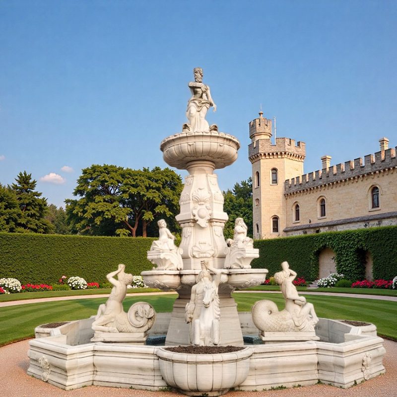marble Poseidon sculpture Fountain factory supplier