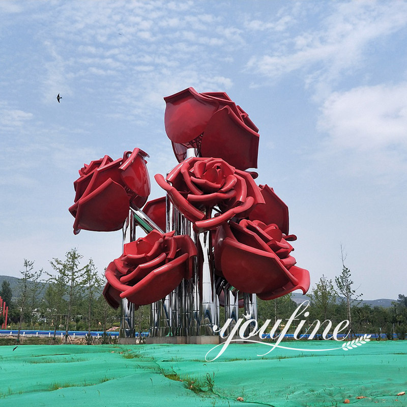 extra large rose sculpture
