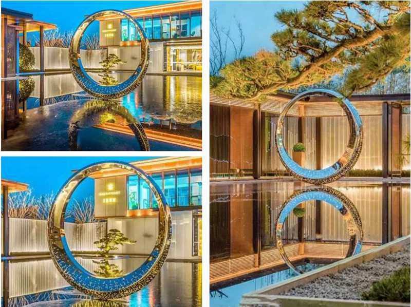 outdoor modern metal sculpture
