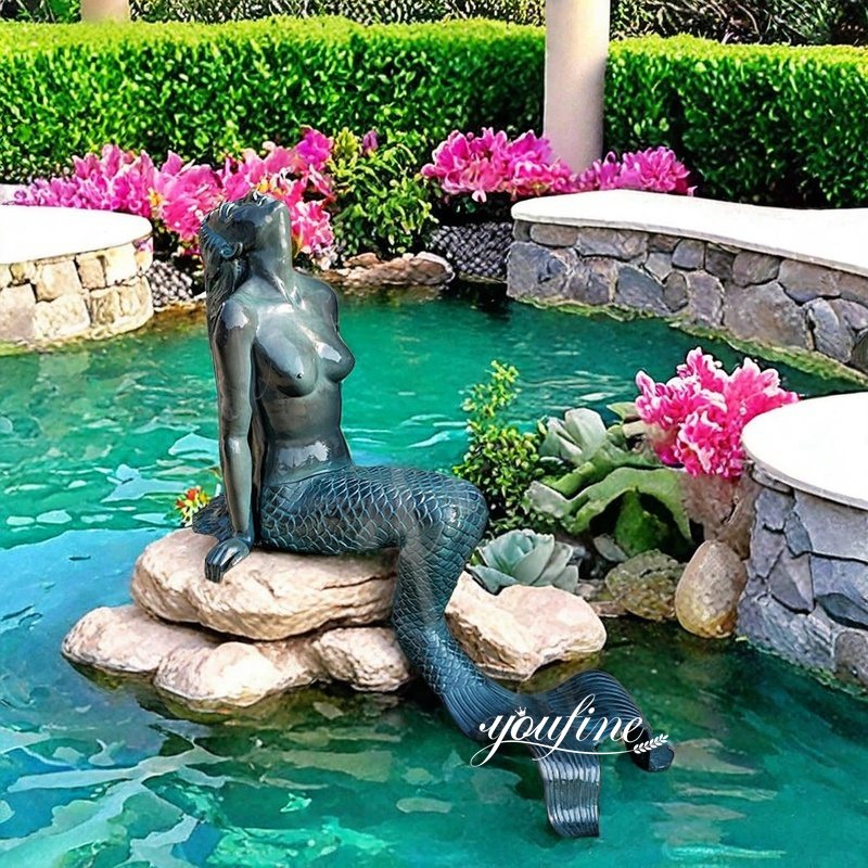 outdoor sitting mermaid decor