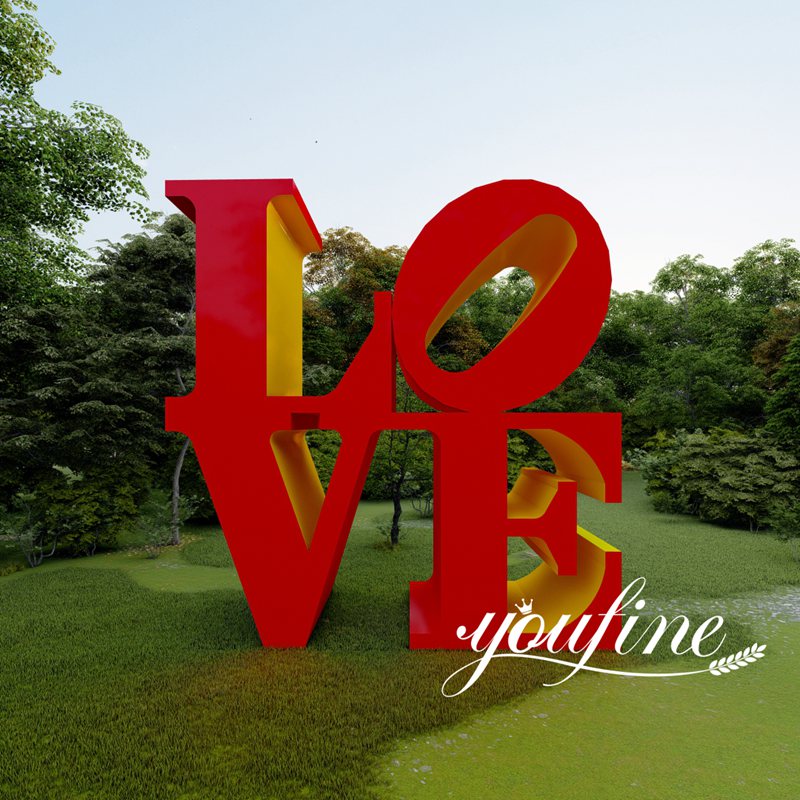 painted love letter sculpture