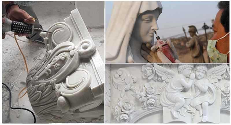 process of Virgin Mary Marble Statue