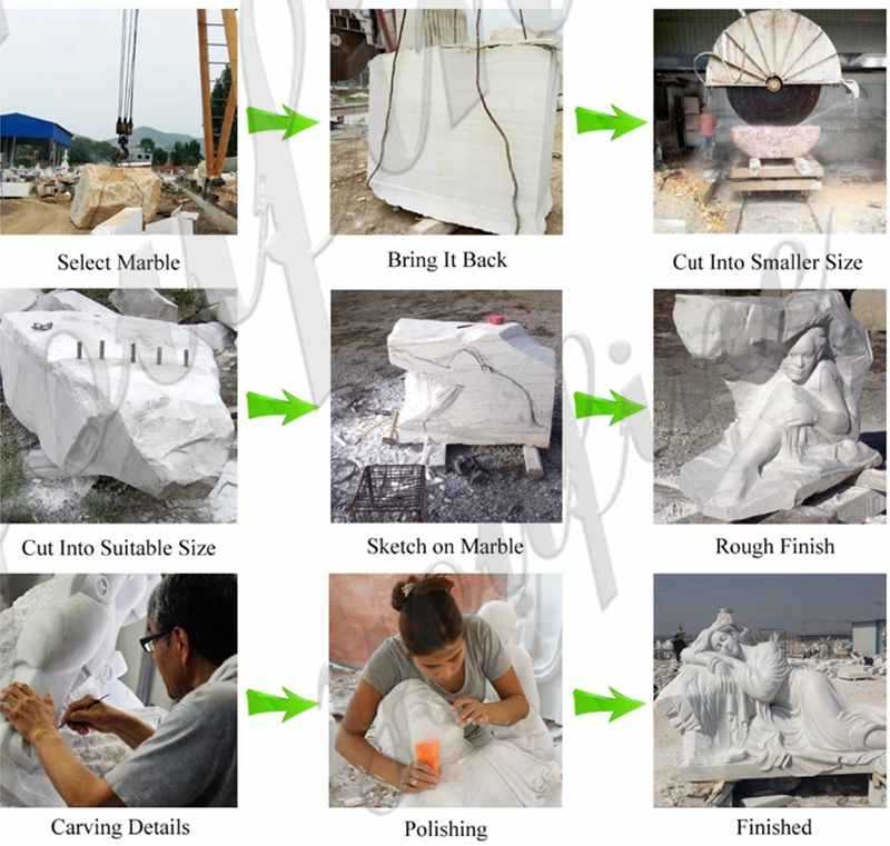 process of large marble statues for sale