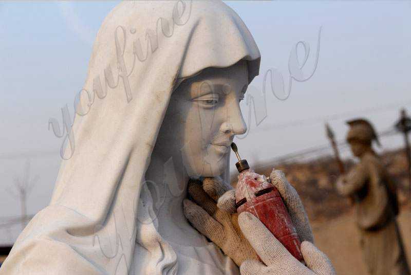 process of marble .mother statues