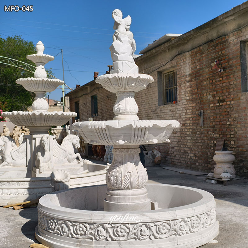 white 2 tier outdoor fountain​