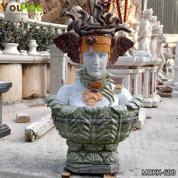 New Design Hand Carved Head of Medusa Marble Bust Statue for Sale MOKK-600