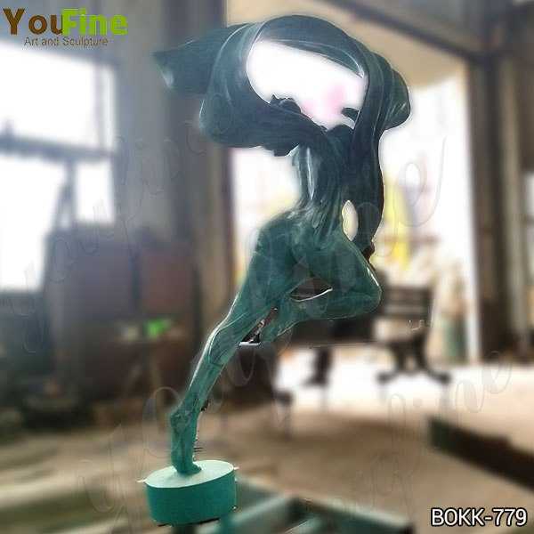 outdoor Bronze Dancing Girl Statue