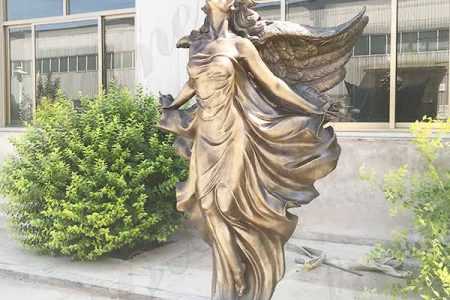 Beautiful Casting Life Size Bronze Flying Angel Lady Statue for Sale BOKK-774