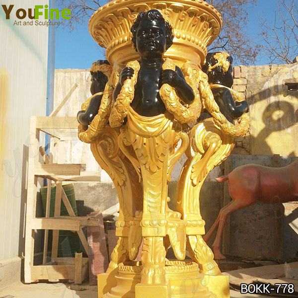 Beautiful Golden Bronze Flower Pot Manufacturer