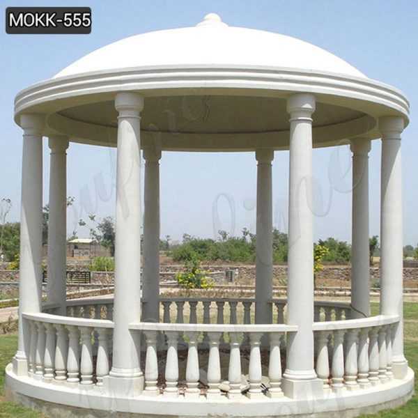 Beautiful Roman Style White Marble Columns Gazebo for Sale