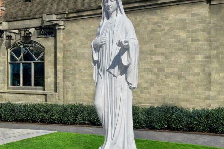 Classic Blessed Virgin Mary Marble Statue with Outstretched Arm Suppliers CHS-806