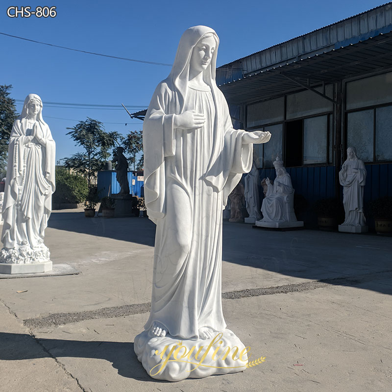 white Marble Mary Statue