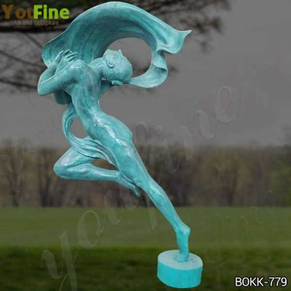 life size Antique Bronze Dancing Girl Statue from Factory Supply