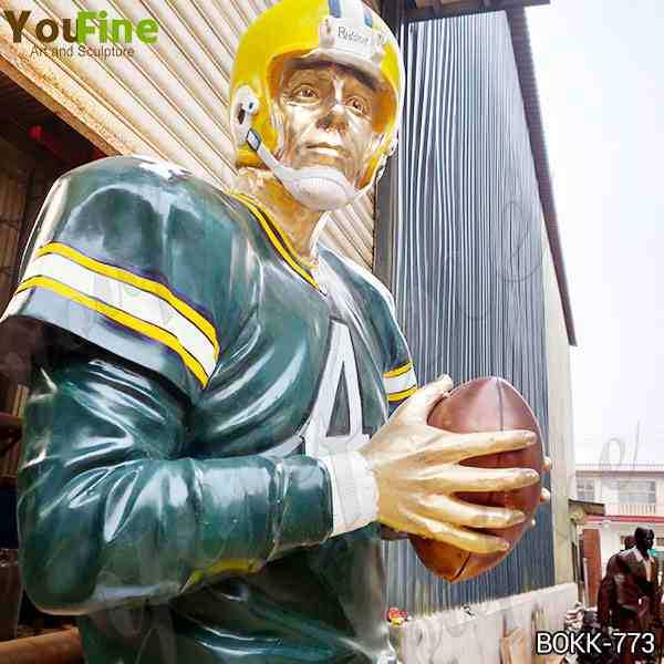 Custom Made Life Size Bronze Football Man Statue