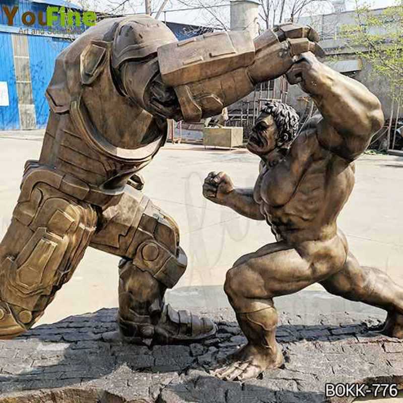 Famous Large Bronze Hulk and Samurai Statue for Sale