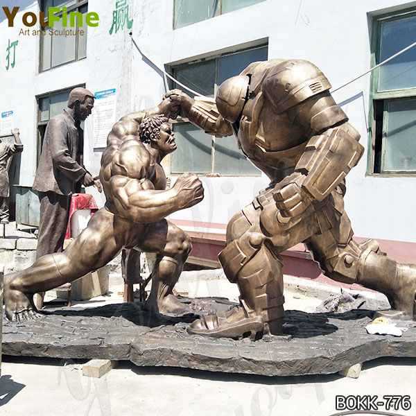 Famous Movie Star Large Bronze Hulk and Samurai Statue for Sale BOKK-776