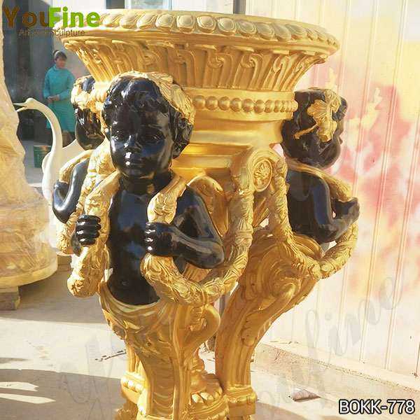 Golden Bronze Flower Pot Manufacturer