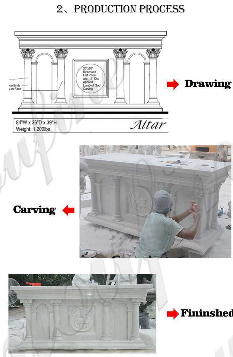 High Quality Modern Church Marble Altar Table Design for Sale