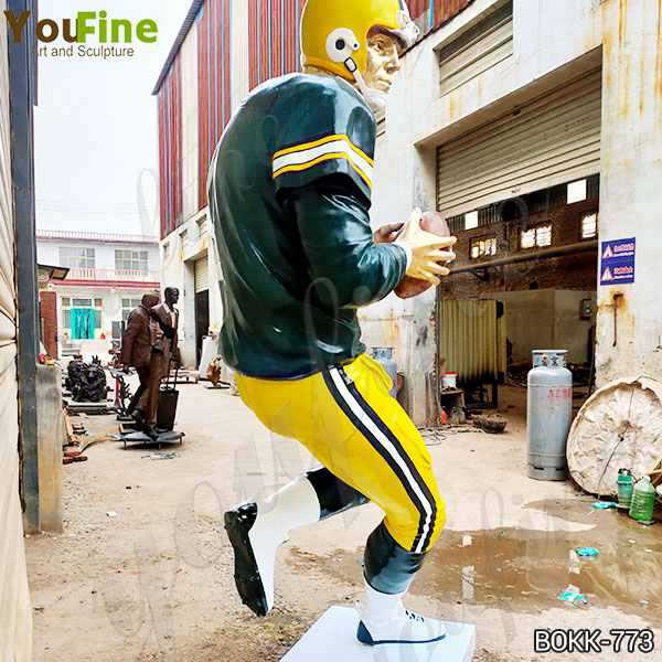 Life Size Bronze Football Man Statue